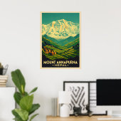 Mount Annapurna Nepal V02 Poster (Thuiskantoor)