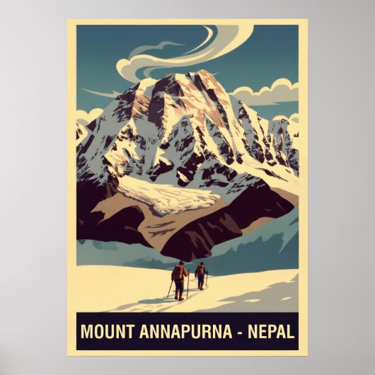 Mount Annapurna Nepal V04 Poster (Voorkant)