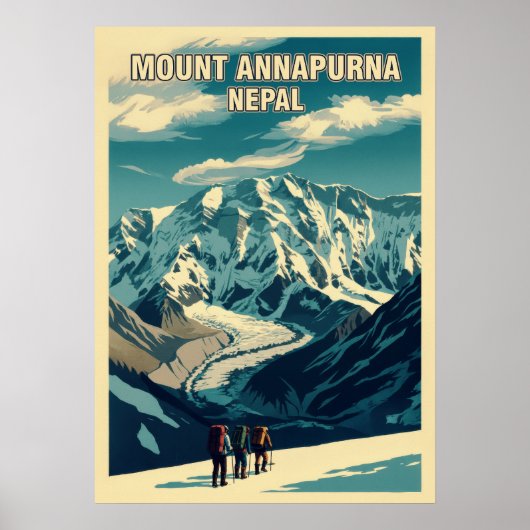 Mount Annapurna Nepal V05 Poster (Voorkant)