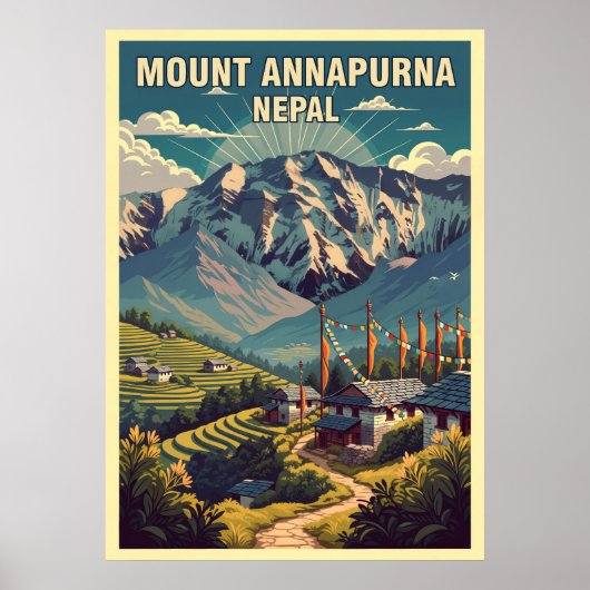 Mount Annapurna Nepal V06 Poster (Voorkant)