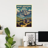 Mount Annapurna Nepal V06 Poster (Thuiskantoor)