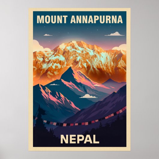 Mount Annapurna Nepal V07 Poster (Voorkant)