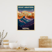 Mount Annapurna Nepal V07 Poster (Keuken)