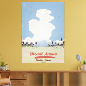 Mount Asama Honshū. Canvas Afdruk (Insitu (Woonkamer))