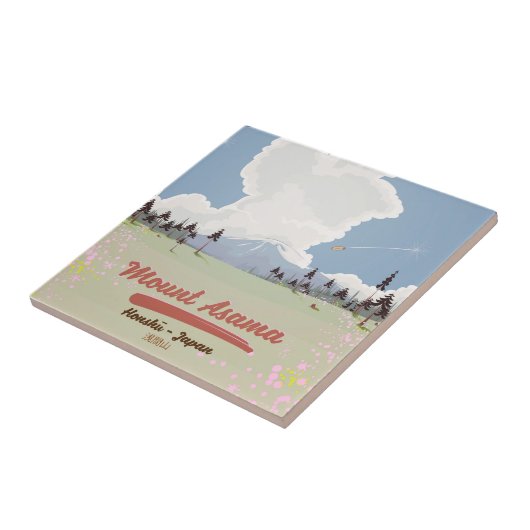 Mount Asama Honshüu. Tegeltje (Zijkant)