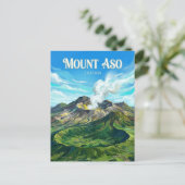 Mount Aso Japan Briefkaart (Staand voorkant)