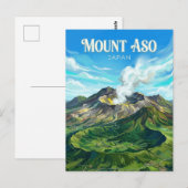 Mount Aso Japan Briefkaart (Voorkant / Achterkant)