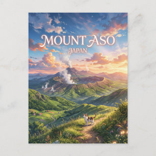 Mount Aso Japan Briefkaart