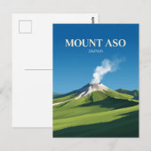 Mount Aso Japan Briefkaart (Voorkant / Achterkant)