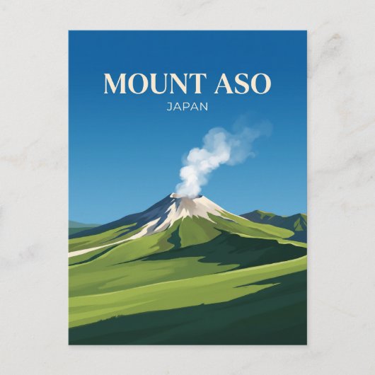 Mount Aso Japan Briefkaart (Voorkant)