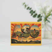 Mount Aso Japan Grootste Caldera Ter Wereld Briefkaart (Staand voorkant)