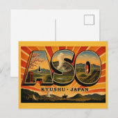 Mount Aso Japan Grootste Caldera Ter Wereld Briefkaart (Voorkant / Achterkant)