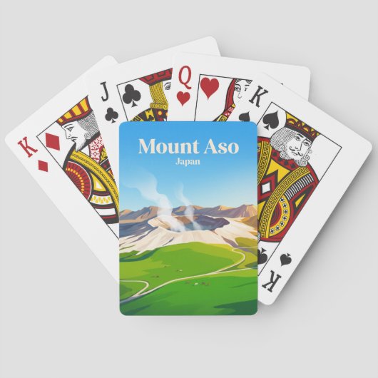 Mount Aso Japan Pokerkaarten (Achterkant)