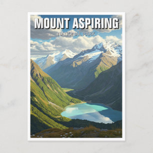 Mount Aspiring National Park Nieuw-Zeeland Reizen Briefkaart