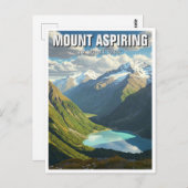 Mount Aspiring National Park Nieuw-Zeeland Reizen Briefkaart (Voorkant / Achterkant)