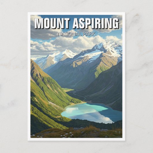 Mount Aspiring National Park Nieuw-Zeeland Reizen Briefkaart (Voorkant)