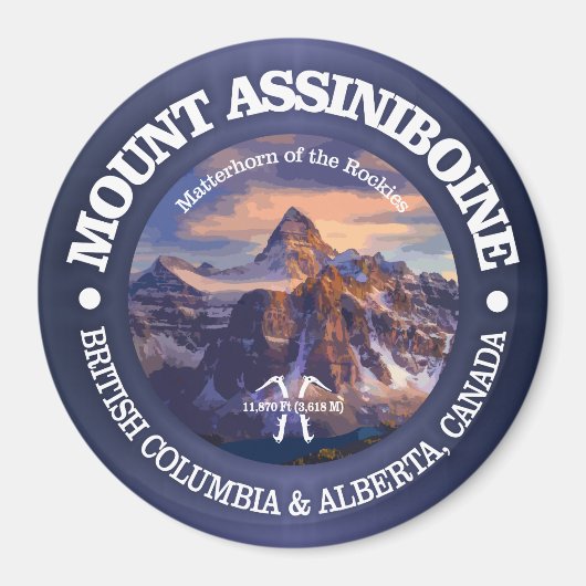 Mount Assiniboine Magneet (Voorkant)
