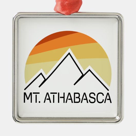 Mount Athabasca Alberta Retro Metalen Ornament (Voorkant)