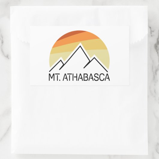 Mount Athabasca Alberta Retro Rechthoekige Sticker (Tas)