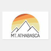 Mount Athabasca Alberta Retro Rechthoekige Sticker (Voorkant)