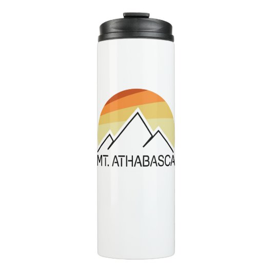 Mount Athabasca Alberta Retro Thermosbeker (Voorkant)