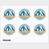 Mount Athabasca sterren maan Vierkante Sticker (Vel)