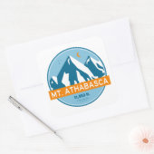 Mount Athabasca sterren maan Vierkante Sticker (Envelop)