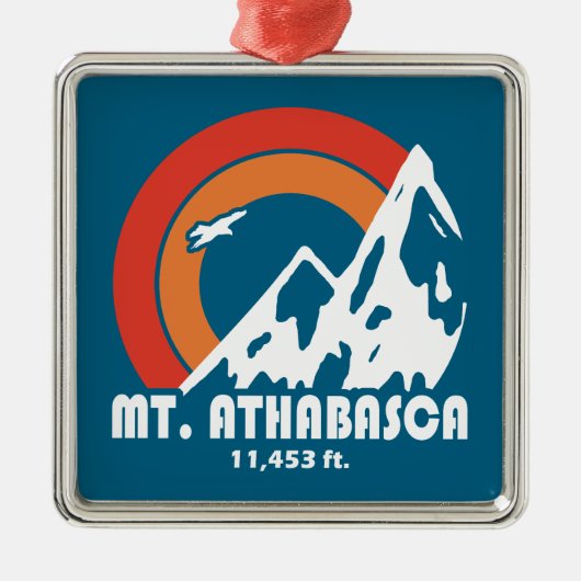 Mount Athabasca Sun Eagle Metalen Ornament (Voorkant)