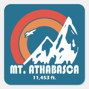 Mount Athabasca Sun Eagle Vierkante Sticker
