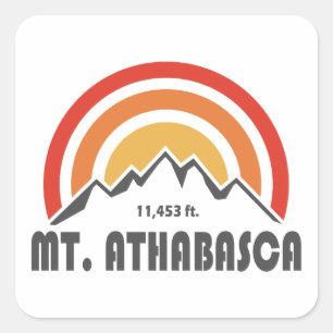 Mount Athabasca Vierkante Sticker