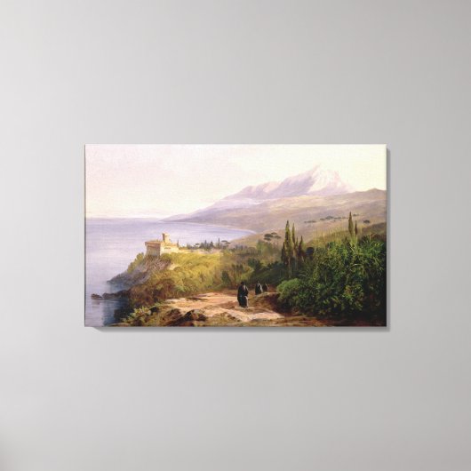 Mount Athos en het klooster van Stavroniketes, 18 Canvas Afdruk (Voorkant)