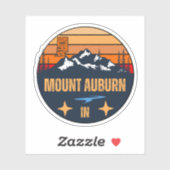 Mount Auburn, Indiana Sticker (Vel)