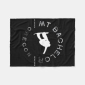 Mount Bachelor Oregon Graphic  Snowboarden Fleece Deken (Voorkant (Horizontaal))