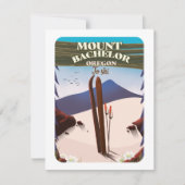 Mount Bachelor Oregon Ski reisposter (Voorkant)