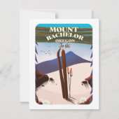 Mount Bachelor Oregon Ski reisposter (Achterkant)