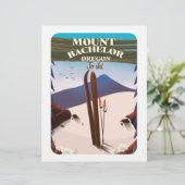 Mount Bachelor Oregon Ski reisposter Briefhoofd (Staand voorkant)