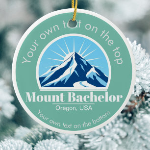 Mount Bachelor Oregon USA skigebied medaille Keramisch Ornament
