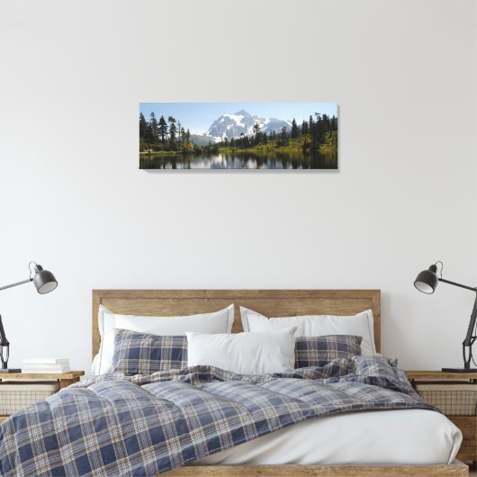 Mount Baker Bellingham WA 36" x 12", 1,5" Canvas Afdruk (Insitu (Slaapkamer))