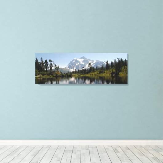 Mount Baker Bellingham WA 36" x 12", 1,5" Canvas Afdruk (Insitu (Houten vloer))