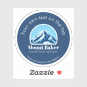 Mount Baker Cascade Washington ski resort  Sticker (Vel)