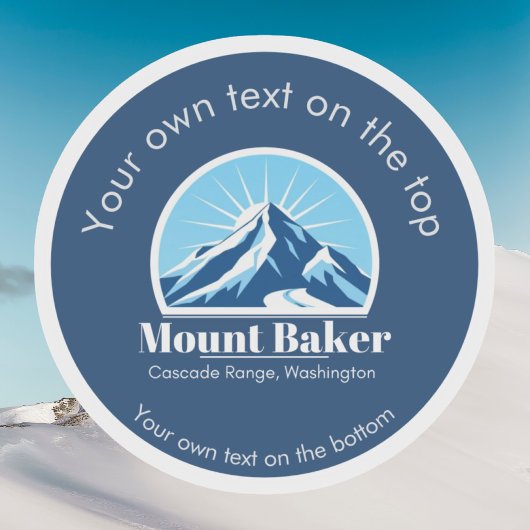 Mount Baker Cascade Washington skioord Sticker