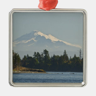 Mount Baker domineert het landschap Metalen Ornament