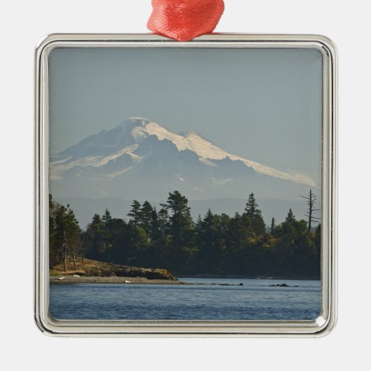 Mount Baker domineert het landschap Metalen Ornament (Voorkant)