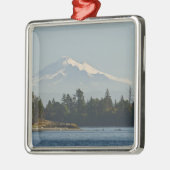 Mount Baker domineert het landschap Metalen Ornament (Links)