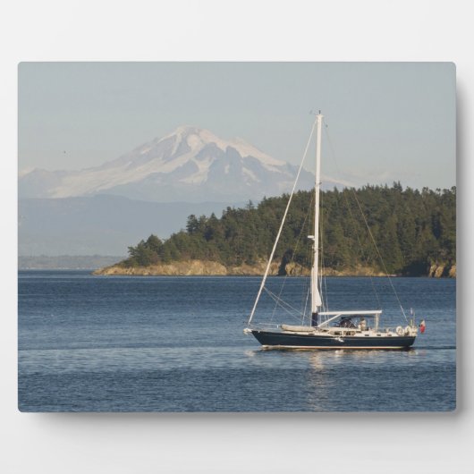 Mount Baker domineert landschap Fotoplaat (Voorkant)