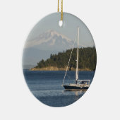 Mount Baker domineert landschap Keramisch Ornament (Rechts)