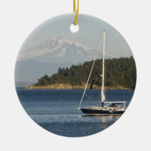 Mount Baker domineert landschap Keramisch Ornament