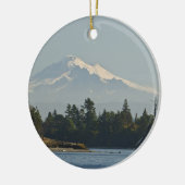 Mount Baker domineert landschap Keramisch Ornament (Links)