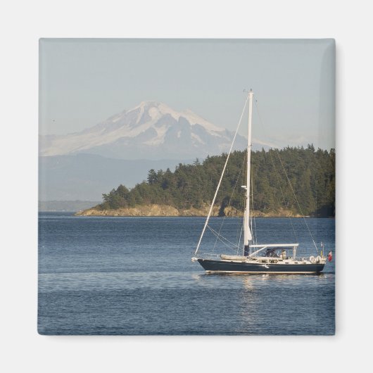 Mount Baker domineert landschap Magneet (Voorkant)