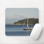 Mount Baker domineert landschap Muismat (Met muis)